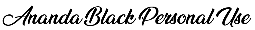 Ananda Black Personal Use Font Image