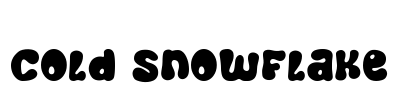 Cold Snowflake Font Image