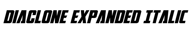 DiaClone Expanded Italic Font Image