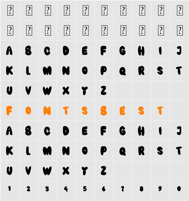 SYNCHRONIZE DEMO Character Map