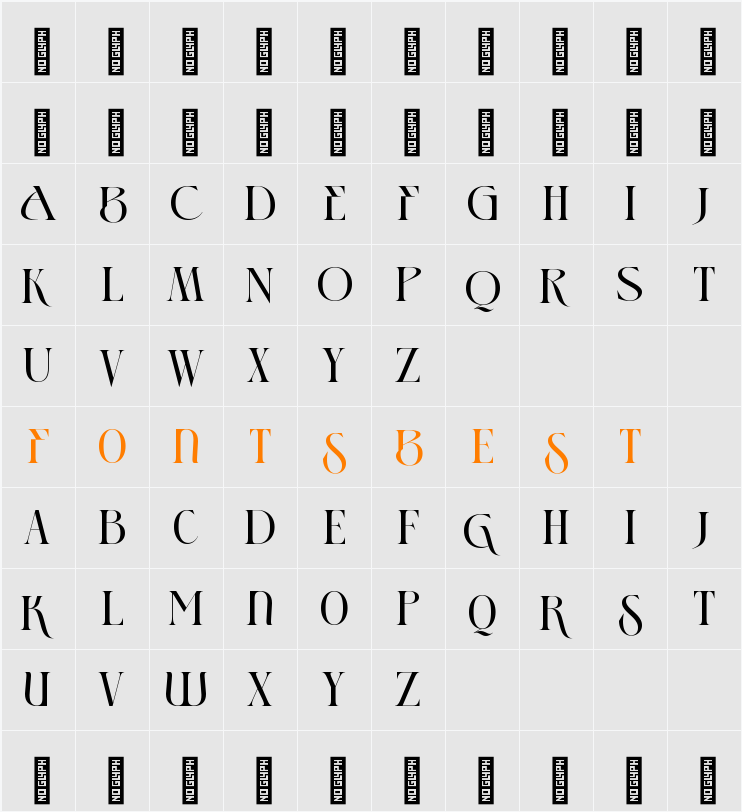 Fragor - Demo Version Character Map
