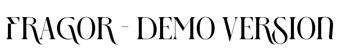 Fragor - Demo Version Font Image