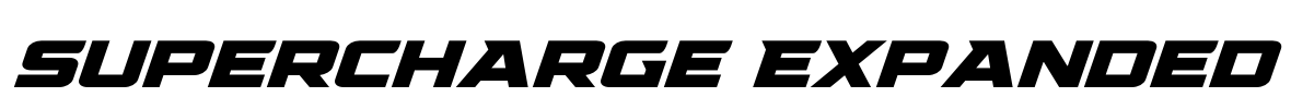 Supercharge Expanded Font Image