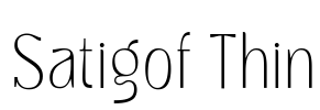 Satigof Thin Font Image
