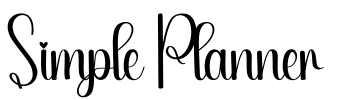 Simple Planner Font Image