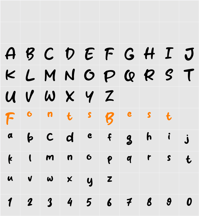 Cakecafe Character Map