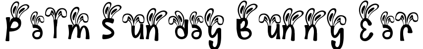 Palm Sunday Bunny Ear Font Image