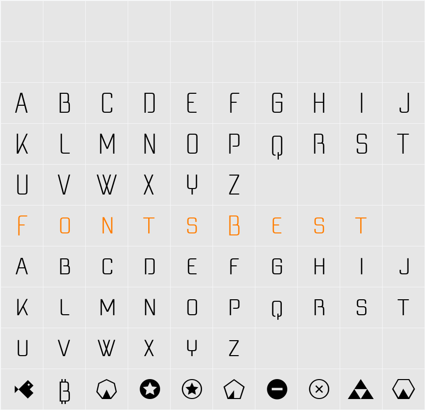 Apothem Caps Character Map
