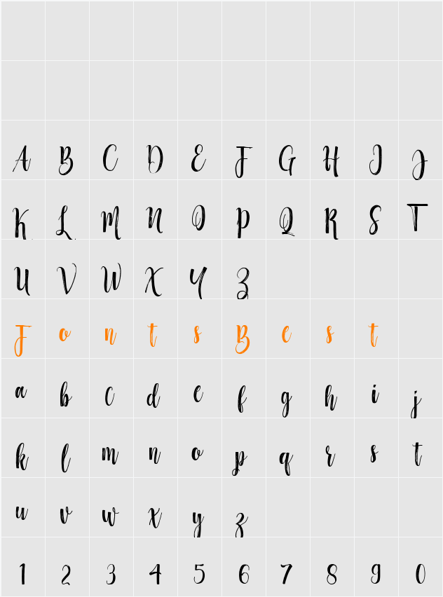 Hottemp Slant Character Map