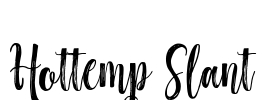 Hottemp Slant Font Image