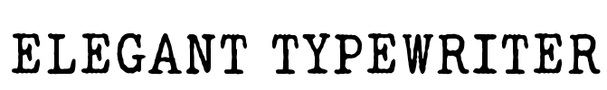 ELEGANT TYPEWRITER Font Image