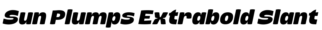 Sun Plumps Extrabold Slant Font Image