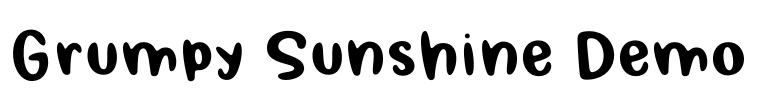 Grumpy Sunshine Demo Font Image