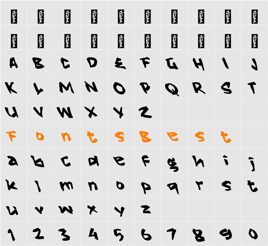 M Muvoz Character Map