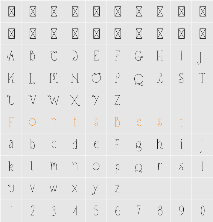 Elysia FREE Character Map
