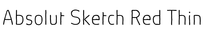 Absolut Sketch Red Thin Font Image