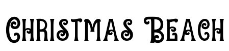 Christmas Beach Font Image