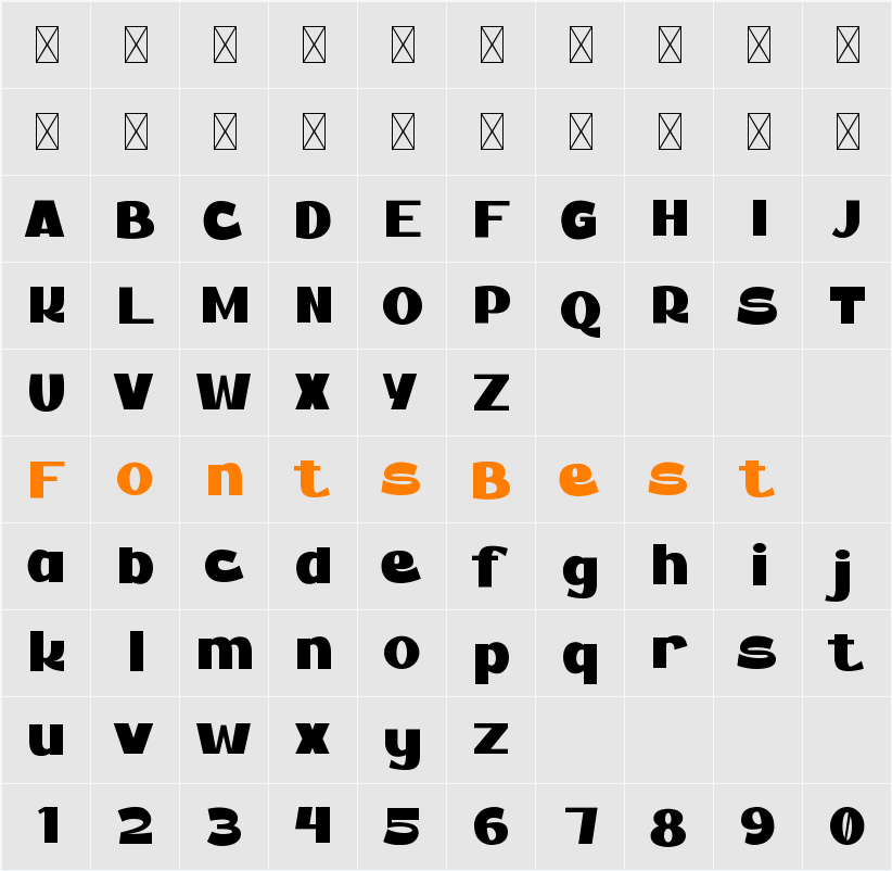 BALDER Character Map