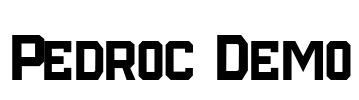 Pedroc Demo Font Image