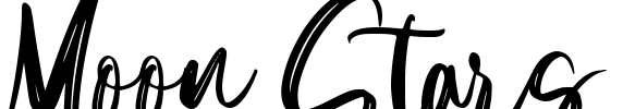 Moon Stars Font Image