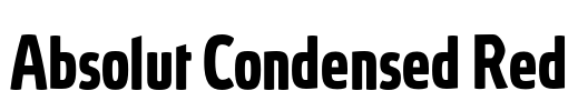 Absolut Condensed Red Font Image