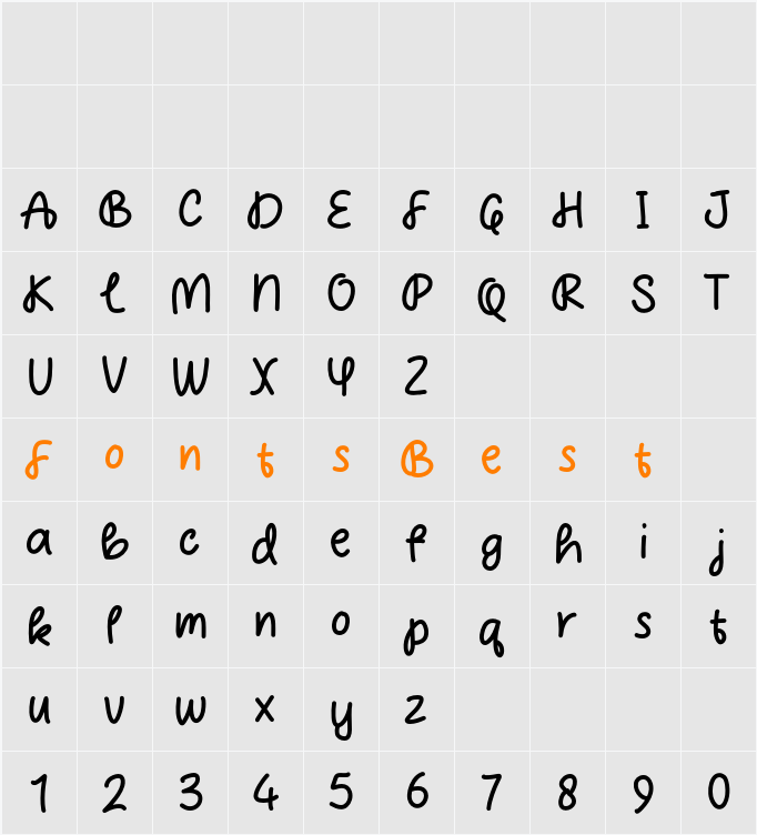 Dialog Lisan Character Map