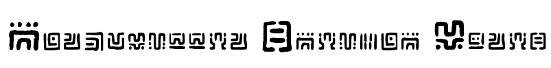 Handwritten Sheikah Runes Font Image