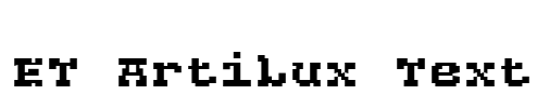 ET Artilux Text Font Image