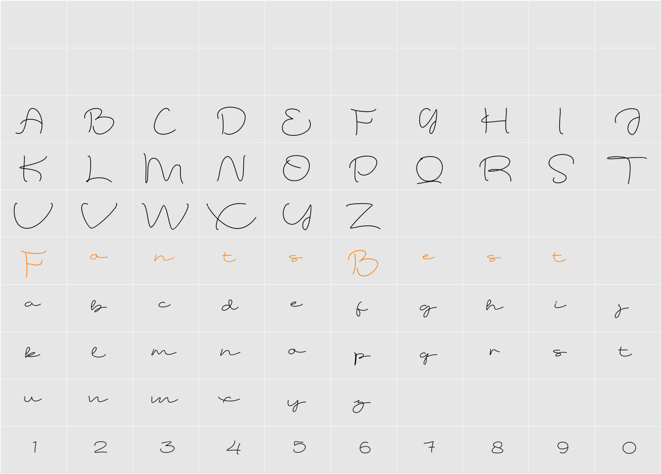 Halaline Character Map