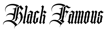 Black Famous Font Image