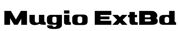 Mugio ExtBd Font Image