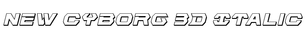 New Cyborg 3D Italic Font Image