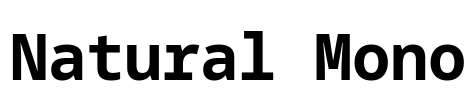 Natural Mono Font Image