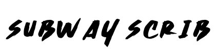 Subway Scrib Font Image