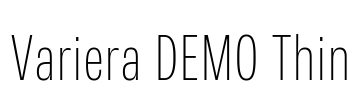 Variera DEMO Thin Font Image