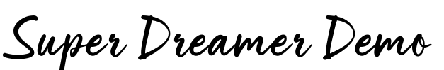 Super Dreamer Demo Font Image