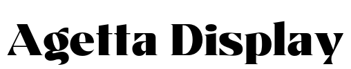Agetta Display Font Image