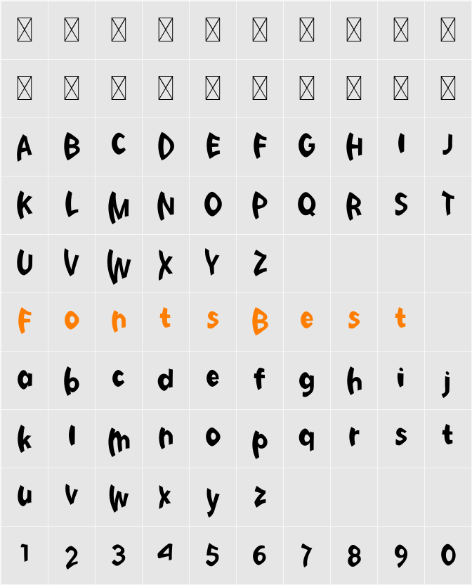 Weird Things Character Map