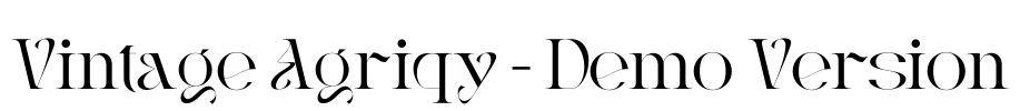 Vintage Agriqy - Demo Version Font Image