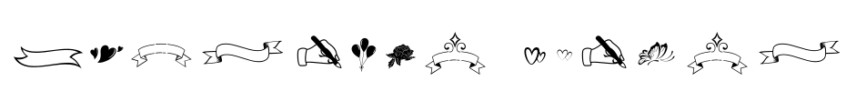 Blustina Extras Font Image