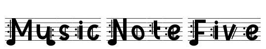 Music Note Five Font Image