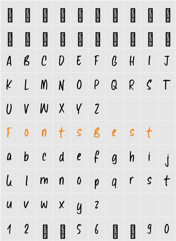 Alles Kaputt DEMO Character Map