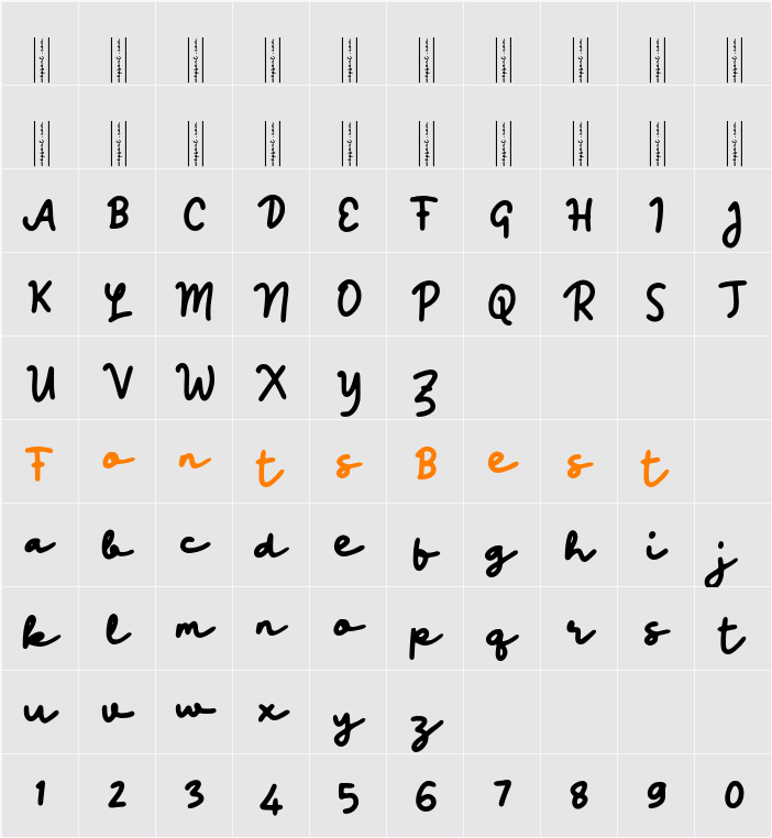 n Namigayo Character Map