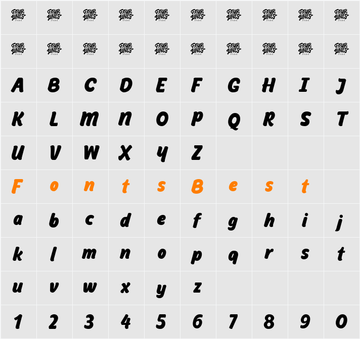 Radioz Character Map
