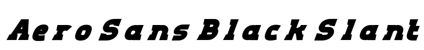 Aero Sans Black Slant Font Image
