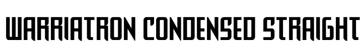 Warriatron Condensed Straight Font Image