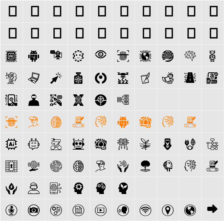 Artificial Intelligence Character Map