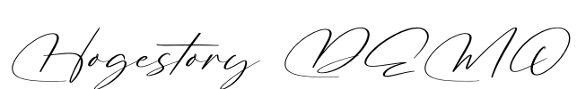 Hogestory DEMO Font Image