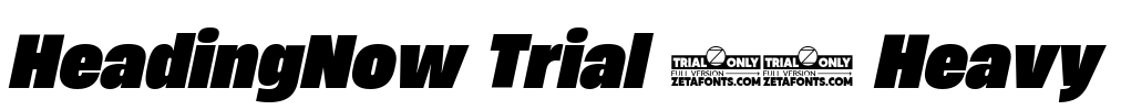 HeadingNow Trial 68 Heavy Font Image
