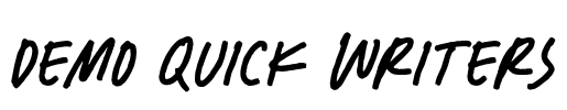 Demo Quick Writers Font Image